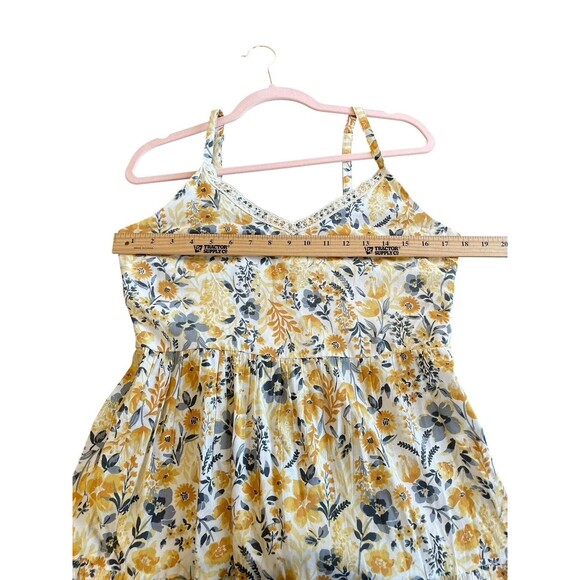 Rachel Zoe‎ Yellow Floral Tiered Maxi Dress NWT Spaghetti Straps Size 8 Summer - Picture 9 of 14